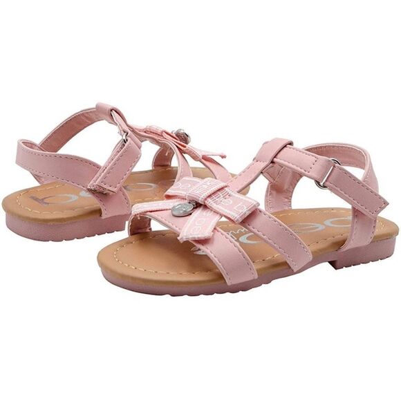 bebé girls | Kid Slip-On Strappy Sandals with Bow - Picture 1 of 4